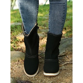 Casual Leopard Snake Print Lace-up Print Boots