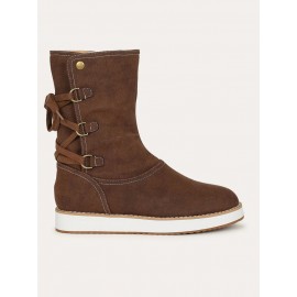 Casual Leopard Snake Print Lace-up Print Boots