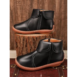 Women Casual Plain All Season Commuting Closed Toe PU Vintage Style Rubber Classic Boots Boots