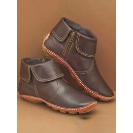 Women Casual Plain All Season Commuting Closed Toe PU Vintage Style Rubber Classic Boots Boots