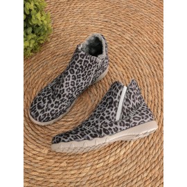 Faux Leather Panel Zip and Fleece Soft Ankle Ankle Boots