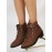 Vintage Plain Non-Slip Zipper Block Heel Classic Boots Buckle