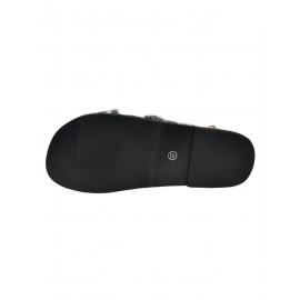 Casual Knot Front Print Slingback Sandals