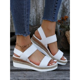 Women Double Band Slingback Espadrille Sole Sandals