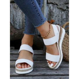 Women Double Band Slingback Espadrille Sole Sandals