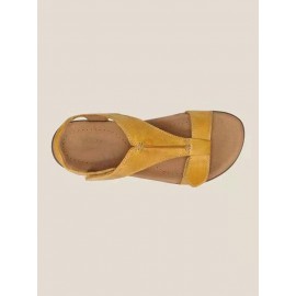 Retro Solid Color Casual Velcro Portable Sandals