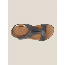 Retro Solid Color Casual Velcro Portable Sandals