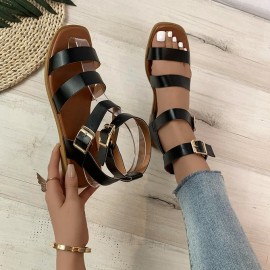 Casual Plain Strappy Sandals