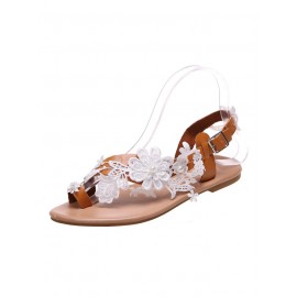 Women's Lace Romantic Flower Decorative Summer Wedding Sandals