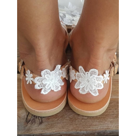 Women's Lace Romantic Flower Decorative Summer Wedding Sandals