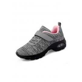 Sports Plain Wearable Hook And Loop Block Heel Outdoor Sneakers Embroidery