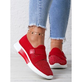 Rhinestone Flyknit Breathable Upper Sneakers