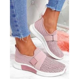 Rhinestone Flyknit Breathable Upper Sneakers