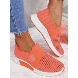 Rhinestone Flyknit Breathable Upper Sneakers