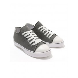 Women Breathable Flat Heel Canvas Lace-Up Shallow Shoes Casual EVA Canvas Shoes