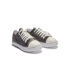 Women Breathable Flat Heel Canvas Lace-Up Shallow Shoes Casual EVA Canvas Shoes