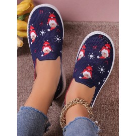 Casual Cartoon Breathable Slip On Flat Heel Deep Mouth Shoes
