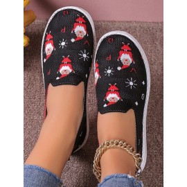 Casual Cartoon Breathable Slip On Flat Heel Deep Mouth Shoes