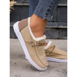 Casual Plain Lace-Up Flat Heel Loafers