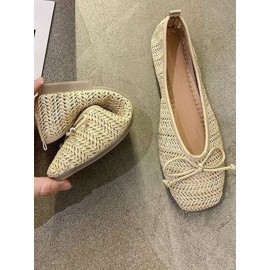 Weaving Material Casual Plain All Season Shallow Shoes