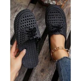 Women Lace Up Hollow Out Waterproof Beach Mules