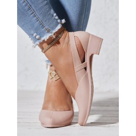 Waterproof Hollow Out Block Heel Beach Shoes