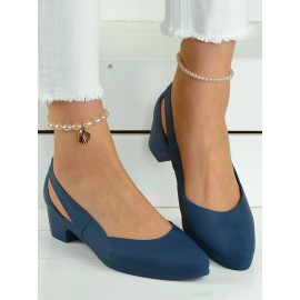 Waterproof Hollow Out Block Heel Beach Shoes