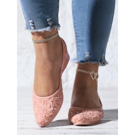 Waterproof Floral Wedge Heel Slingback Shallow Shoes